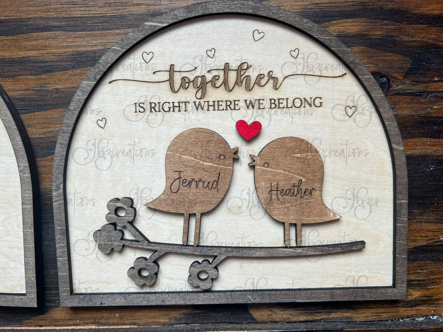 Love Birds Valentine's Love Sign Love Birds Valentine Gift Better Together Anniversary Gift