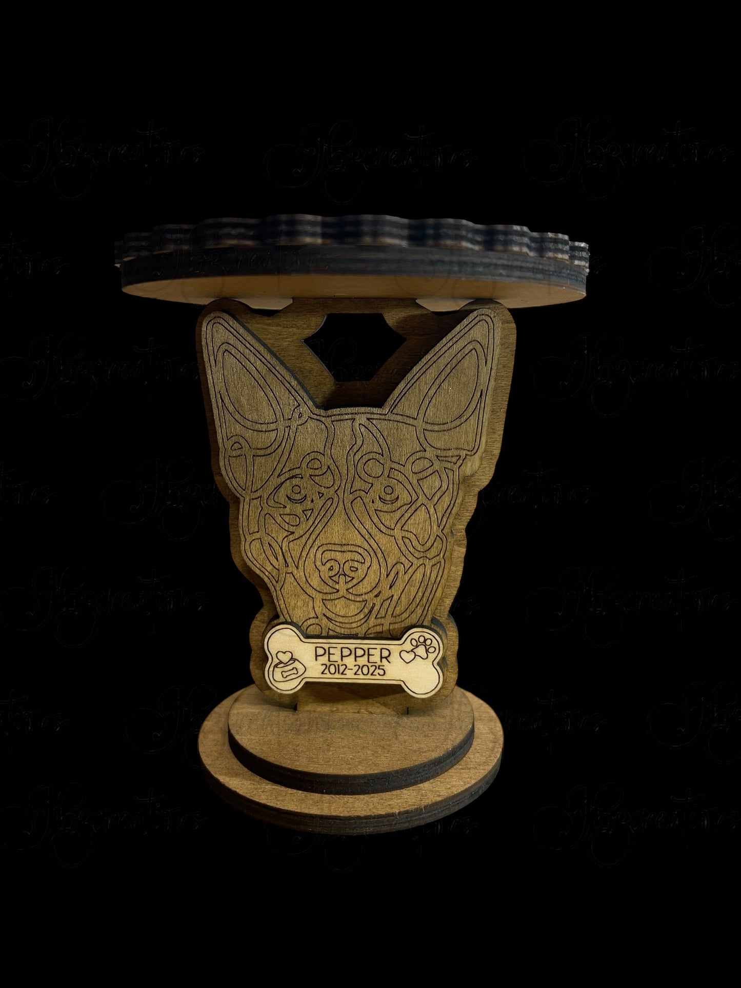 Dog with Bone Personalized Candle Holder Dog Lover Candle Holder Pet Remembrance Candle Holder