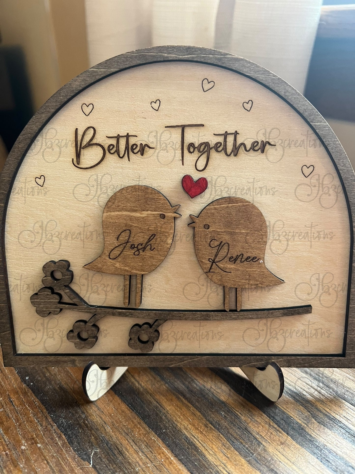 Love Birds Valentine's Love Sign Love Birds Valentine Gift Better Together Anniversary Gift