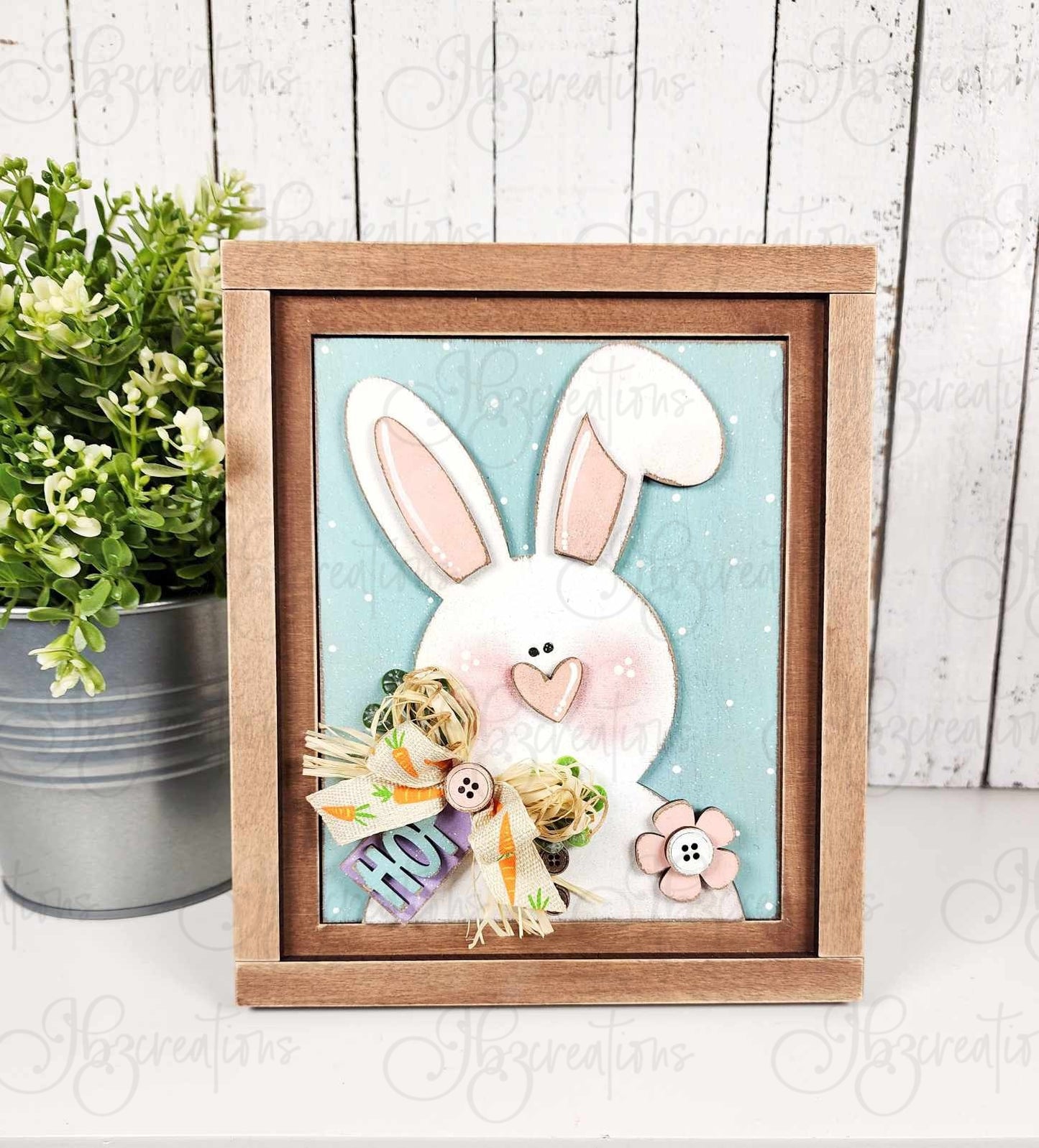Easter Bunny and Carrot Trio Sign Shelf Decor Shelf Sitter DIY, Do-It-Yourself, Create-It-Yourself