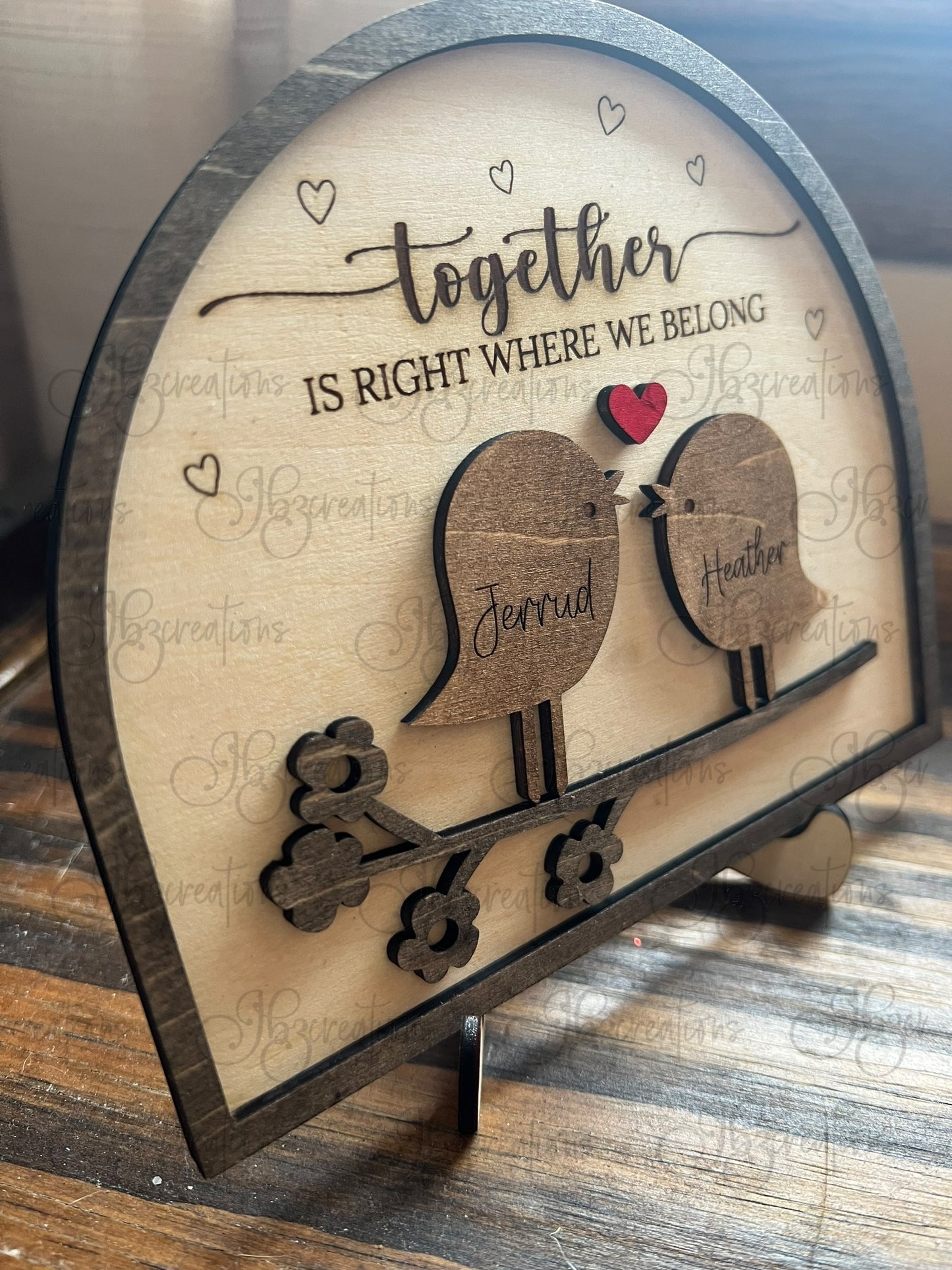 Love Birds Valentine's Love Sign Love Birds Valentine Gift Better Together Anniversary Gift