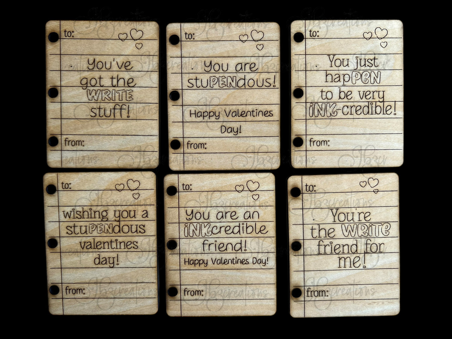 Children’s Pen Valentines Wooden Pen Valentines for Classmates Pen Valentines for friends