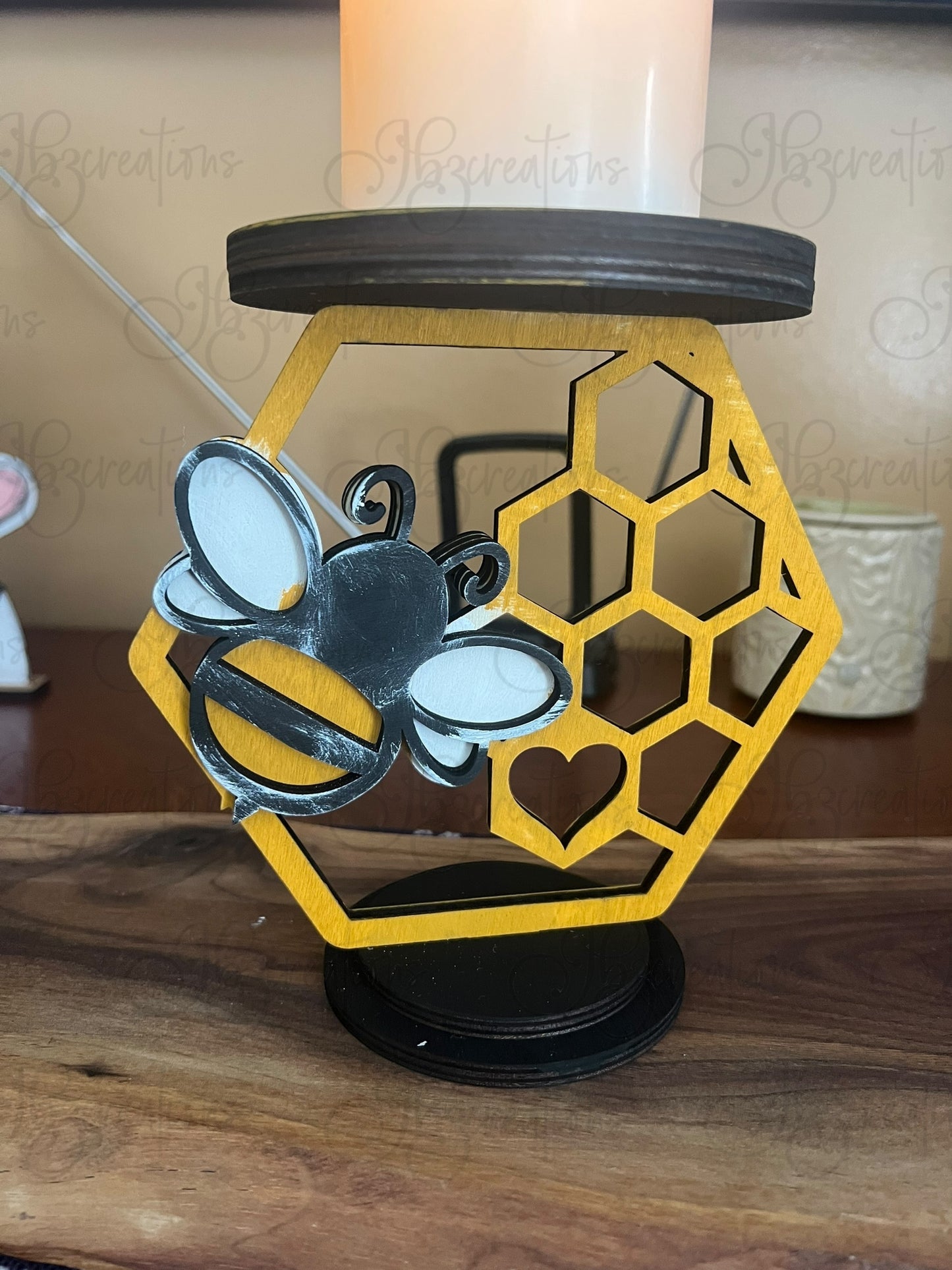 Honey Bee Candle Holder Bee Theme Home Decor Honey Bee Home Decor Candle Holder Honeycomb Candle Holder