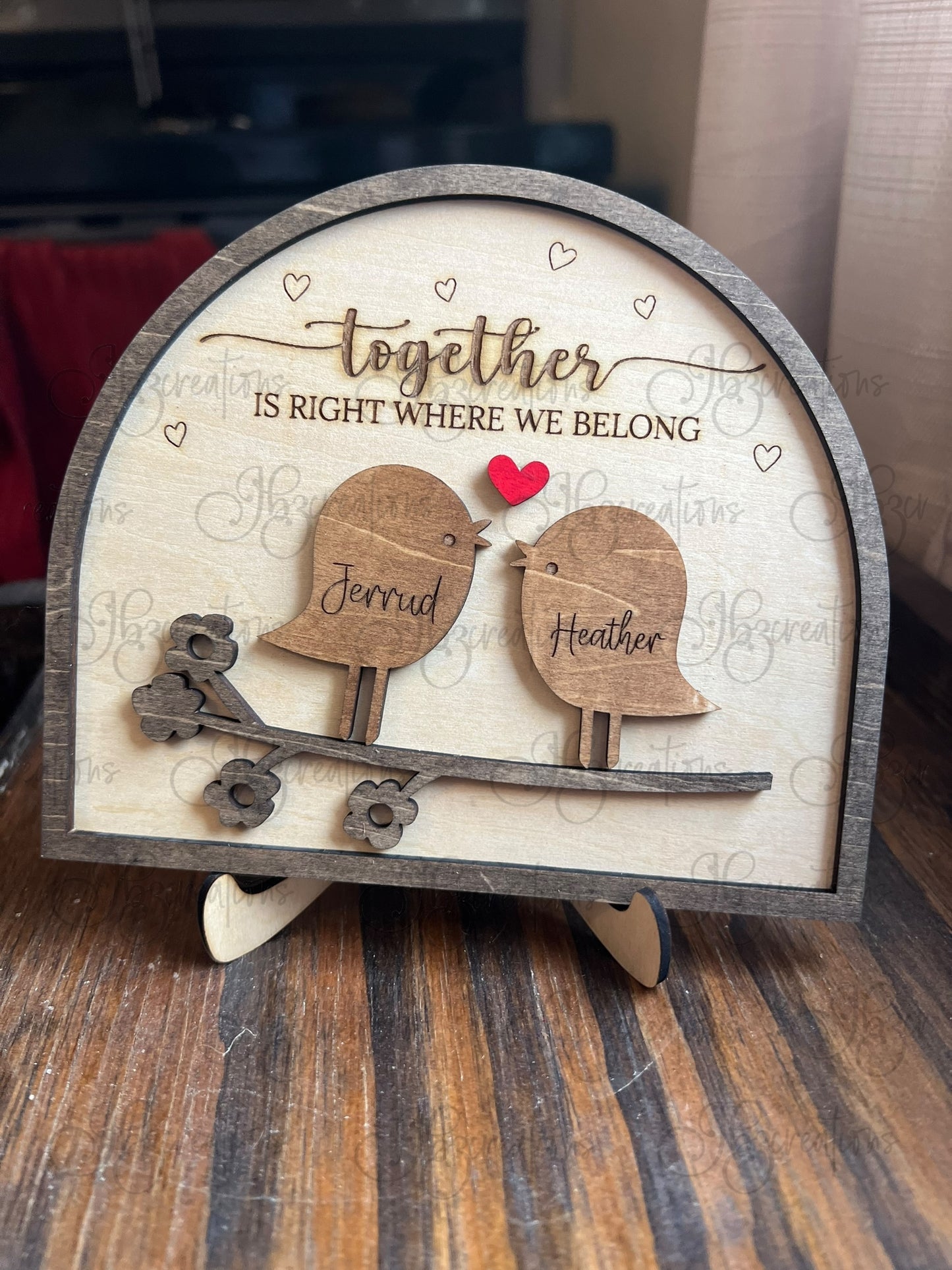 Love Birds Valentine's Love Sign Love Birds Valentine Gift Better Together Anniversary Gift