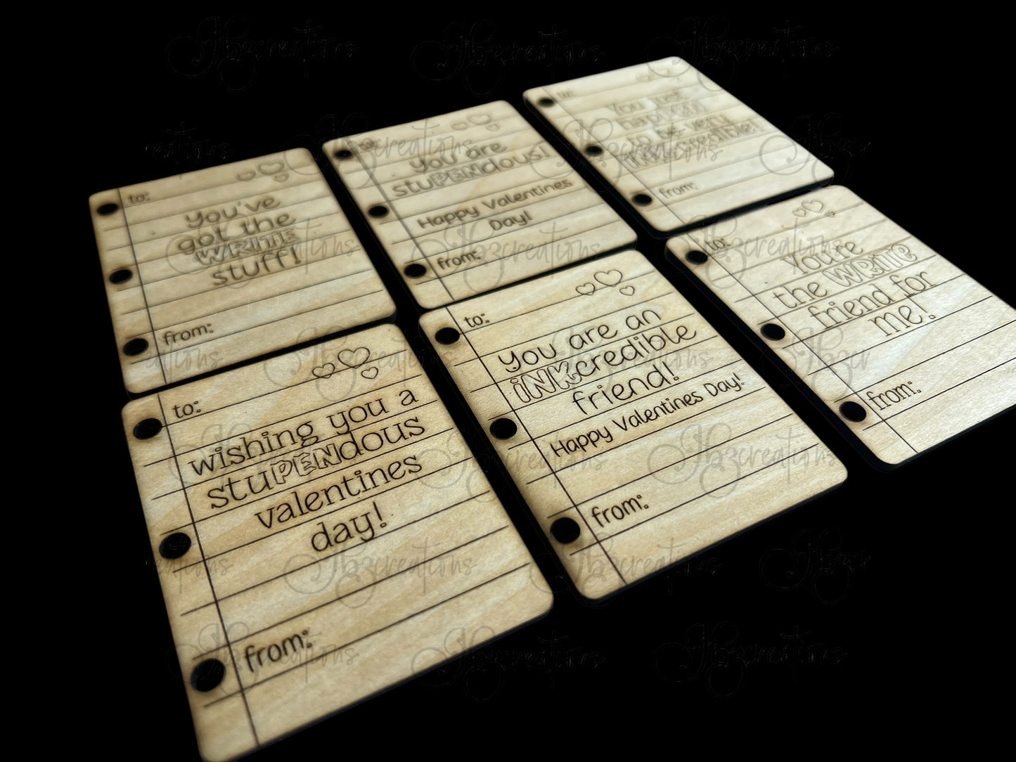 Children’s Pen Valentines Wooden Pen Valentines for Classmates Pen Valentines for friends