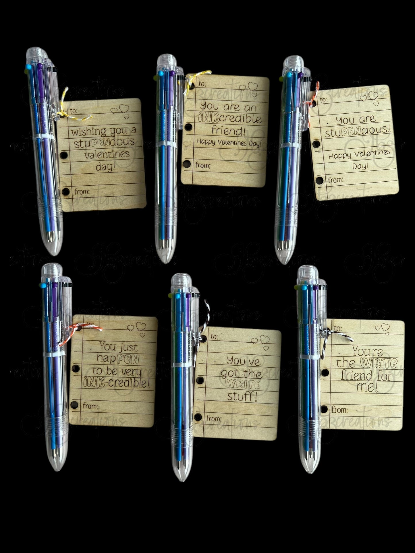 Children’s Pen Valentines Wooden Pen Valentines for Classmates Pen Valentines for friends