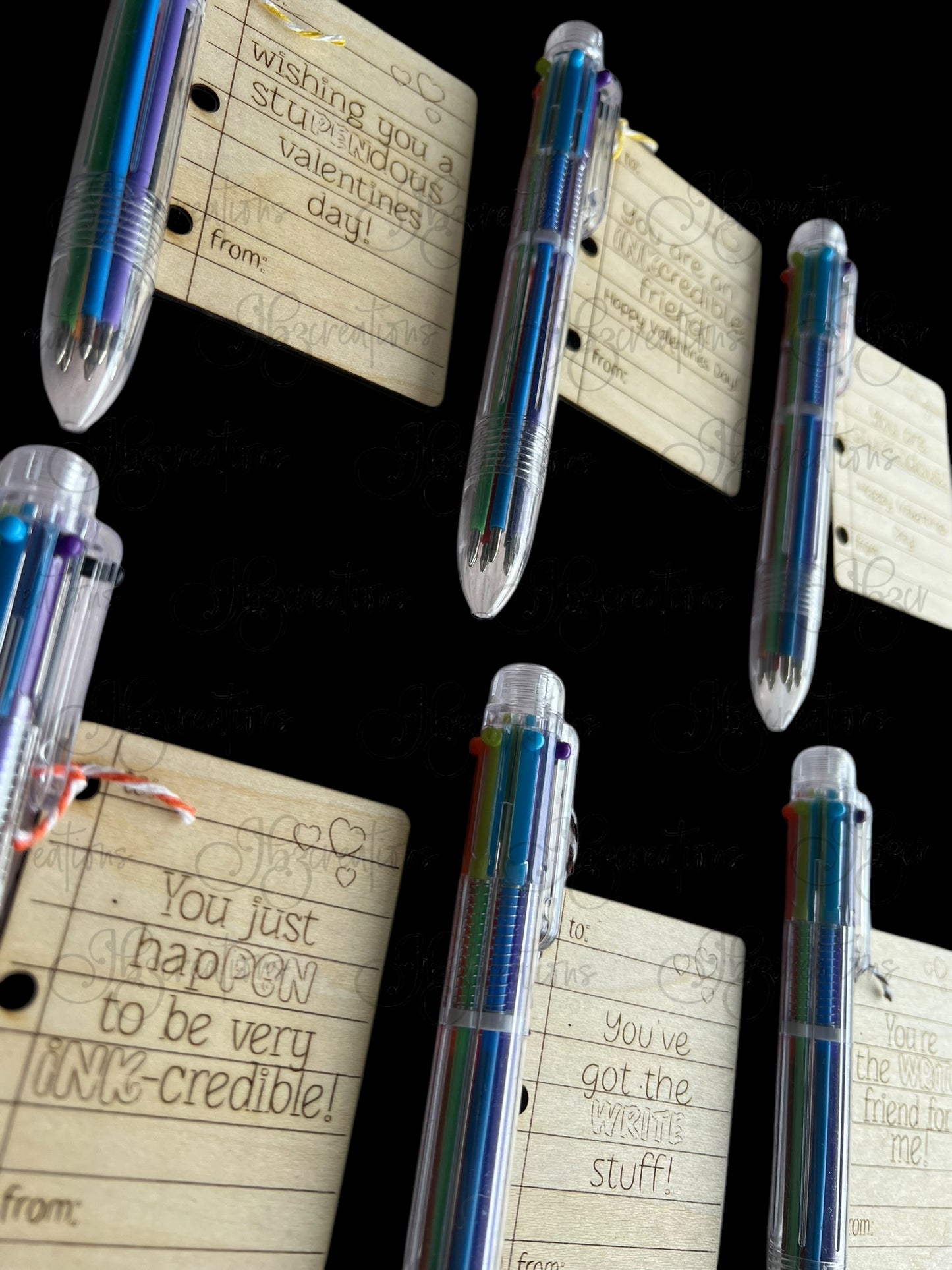 Children’s Pen Valentines Wooden Pen Valentines for Classmates Pen Valentines for friends