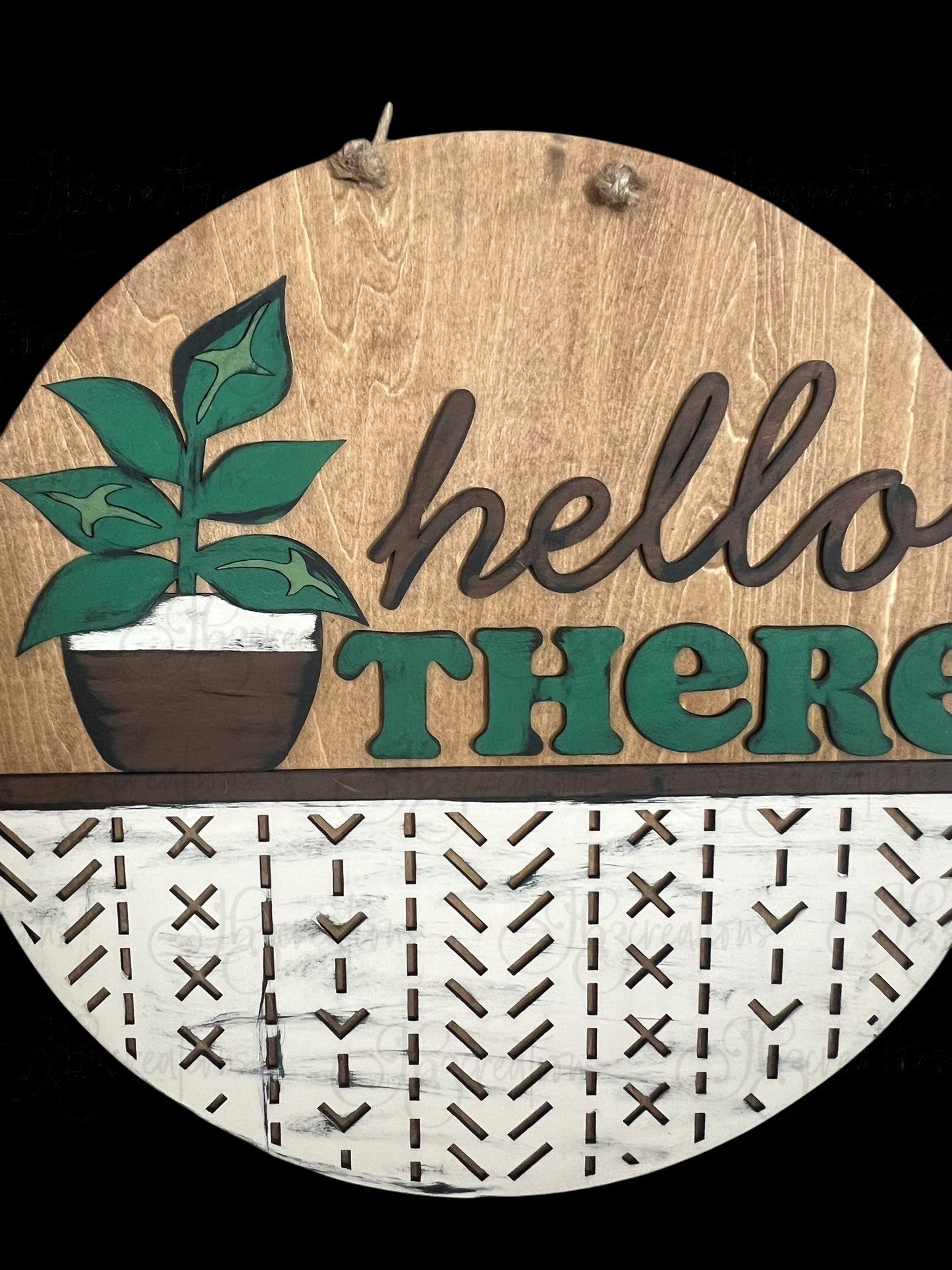 Potted Plant Round Sign Live Laugh Leave Round Door Sign Hello There Round Sign Plant Welcome Sign Live Laugh Leave Welcome sign