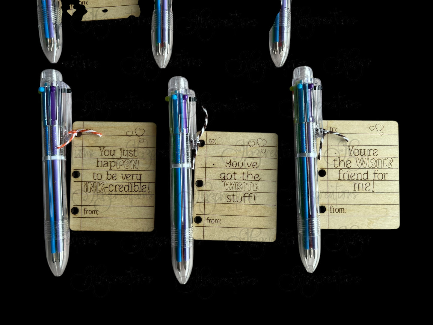 Children’s Pen Valentines Wooden Pen Valentines for Classmates Pen Valentines for friends