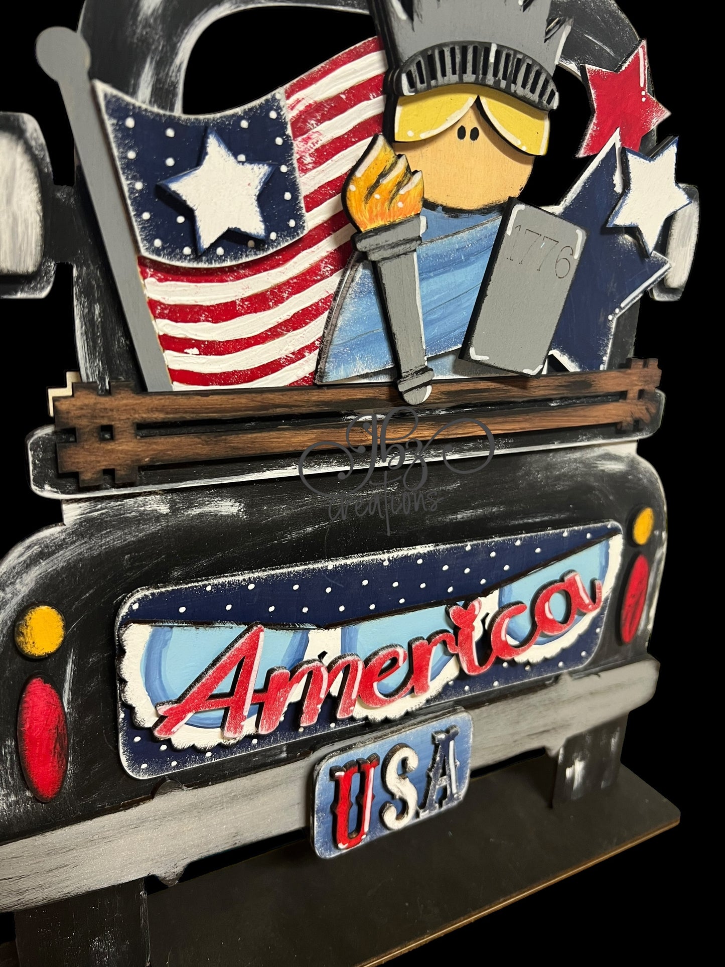 America USA Statue of Liberty Interchangeable Retro Truck ADD-ON Only Truck Inserts