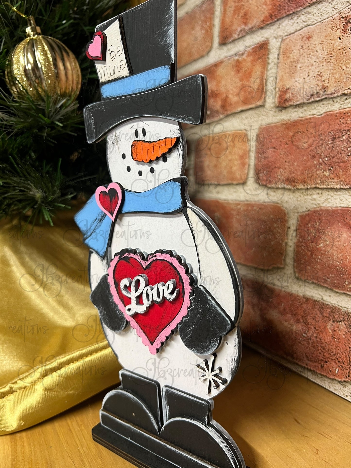 Valentine Snowman Winter Home Decor Snowman Mantle Decor Love Snowman Home Decor Snowflake Home Decor Shelf Sitter Snowman Decor