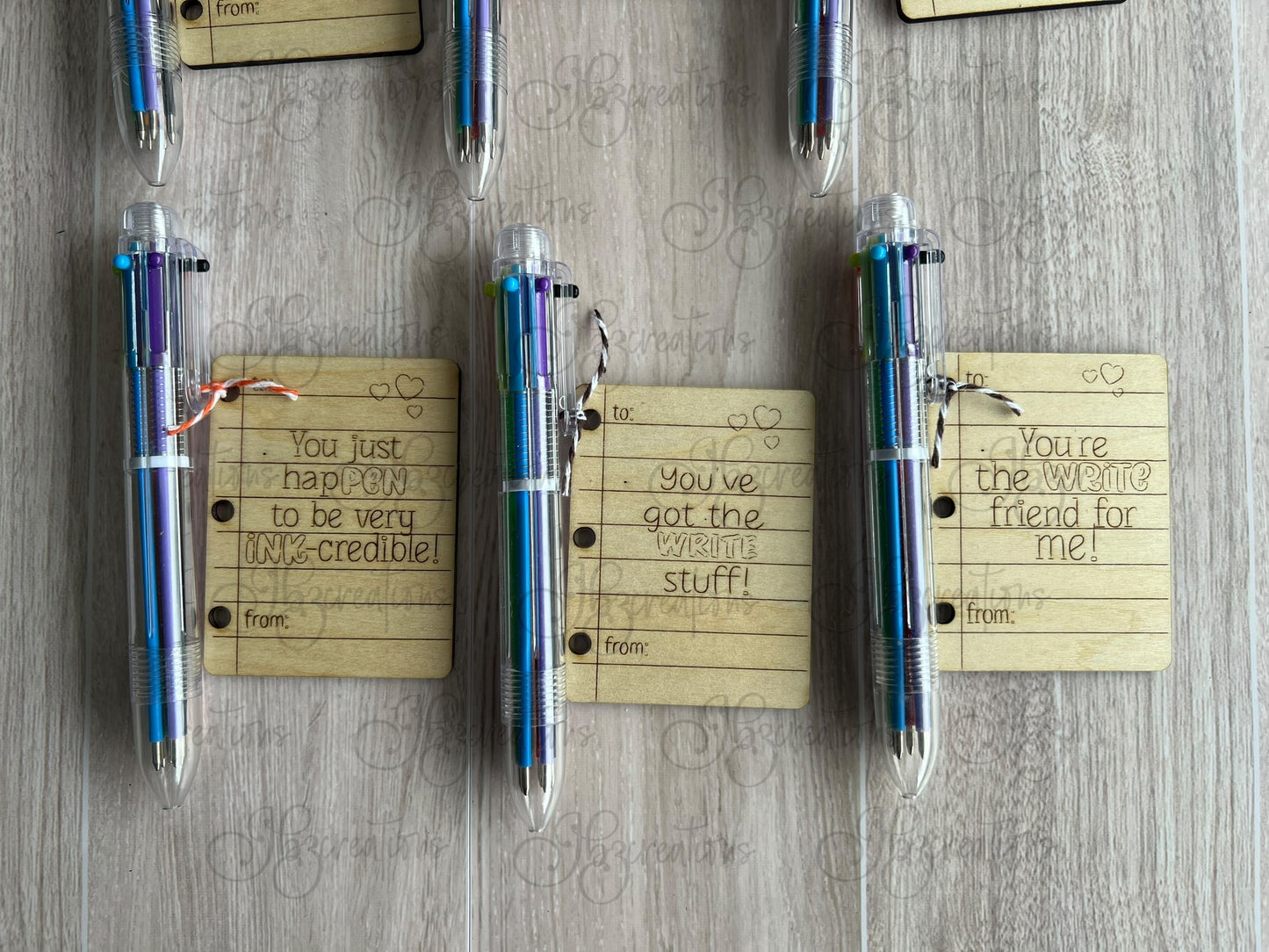 Children’s Pen Valentines Wooden Pen Valentines for Classmates Pen Valentines for friends