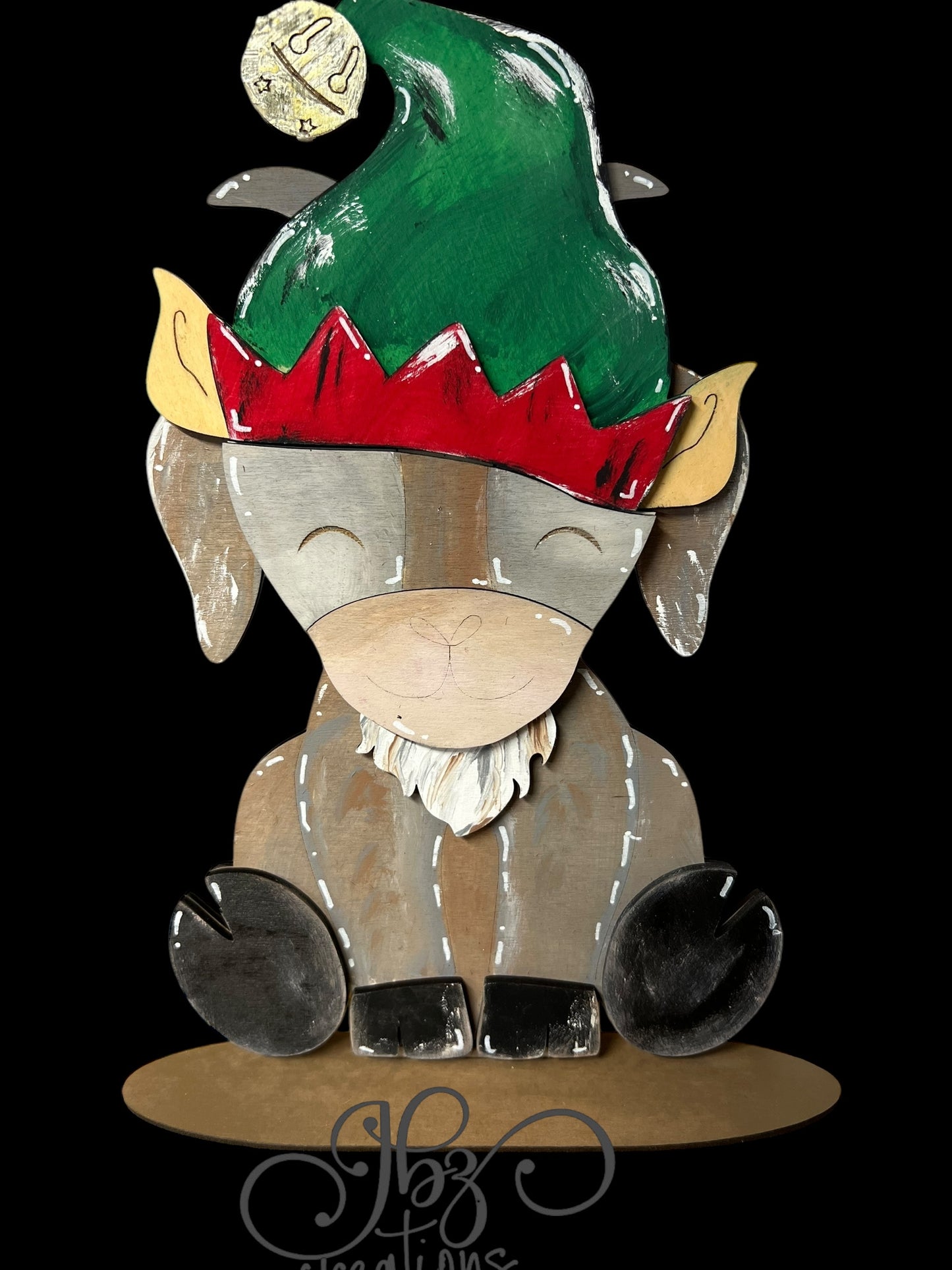 Farm Animal Goat with Interchangeable Seasonal Hats Shelf Sitter Goat Decor Goat Decorations