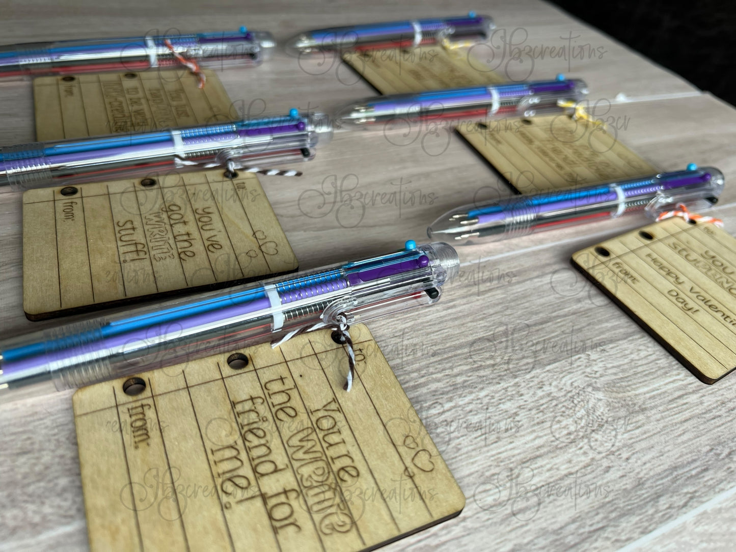 Children’s Pen Valentines Wooden Pen Valentines for Classmates Pen Valentines for friends