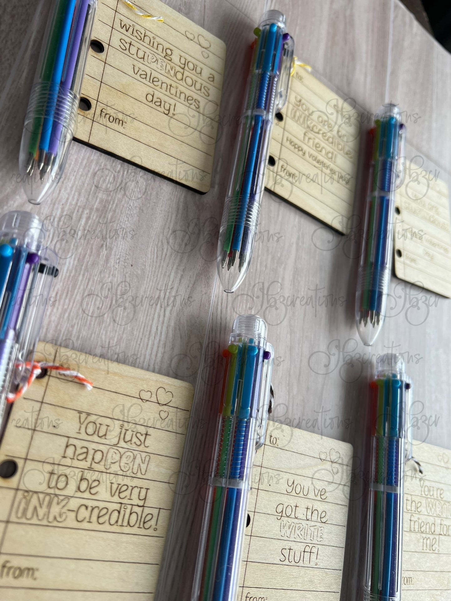 Children’s Pen Valentines Wooden Pen Valentines for Classmates Pen Valentines for friends