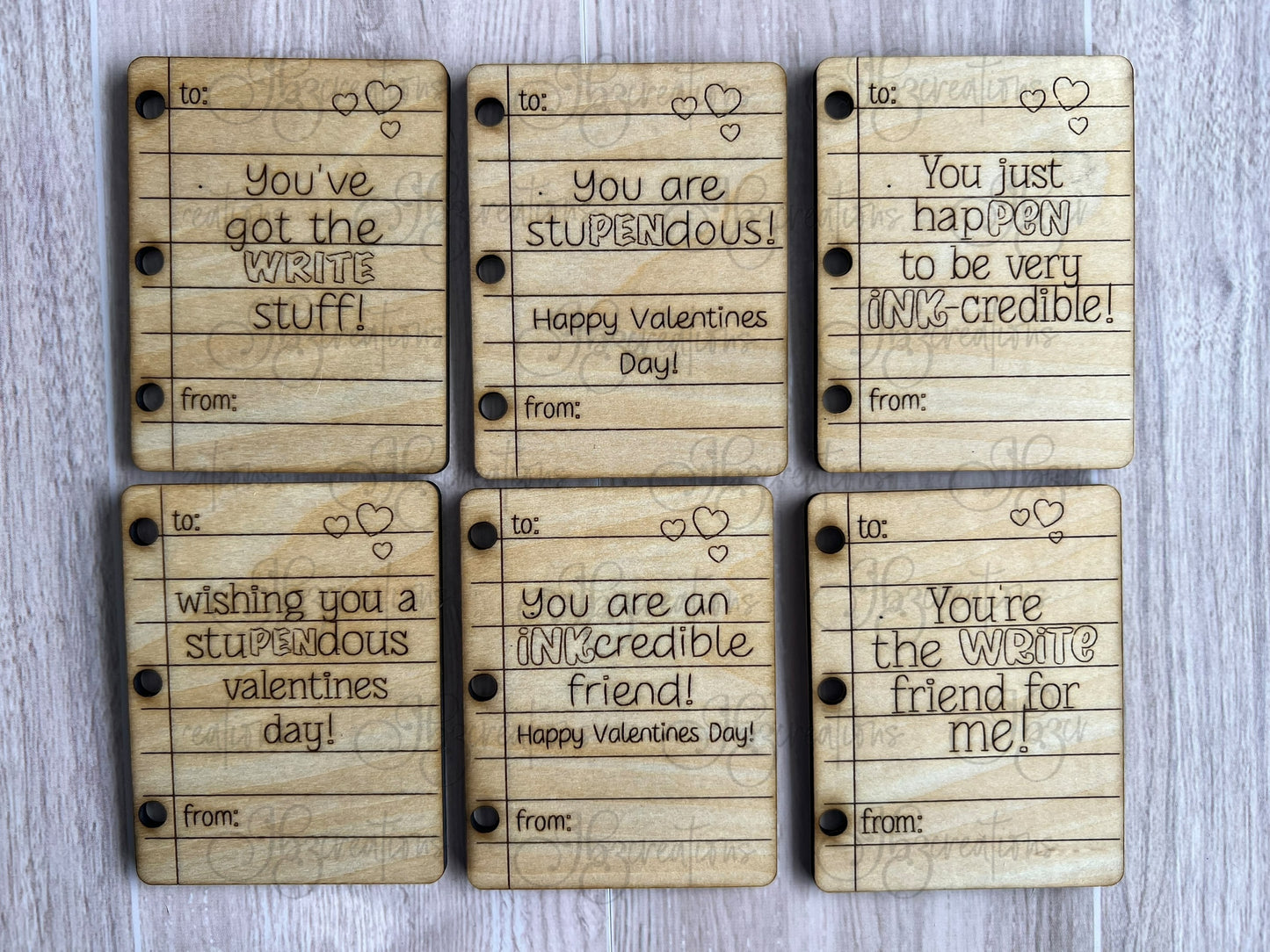 Children’s Pen Valentines Wooden Pen Valentines for Classmates Pen Valentines for friends