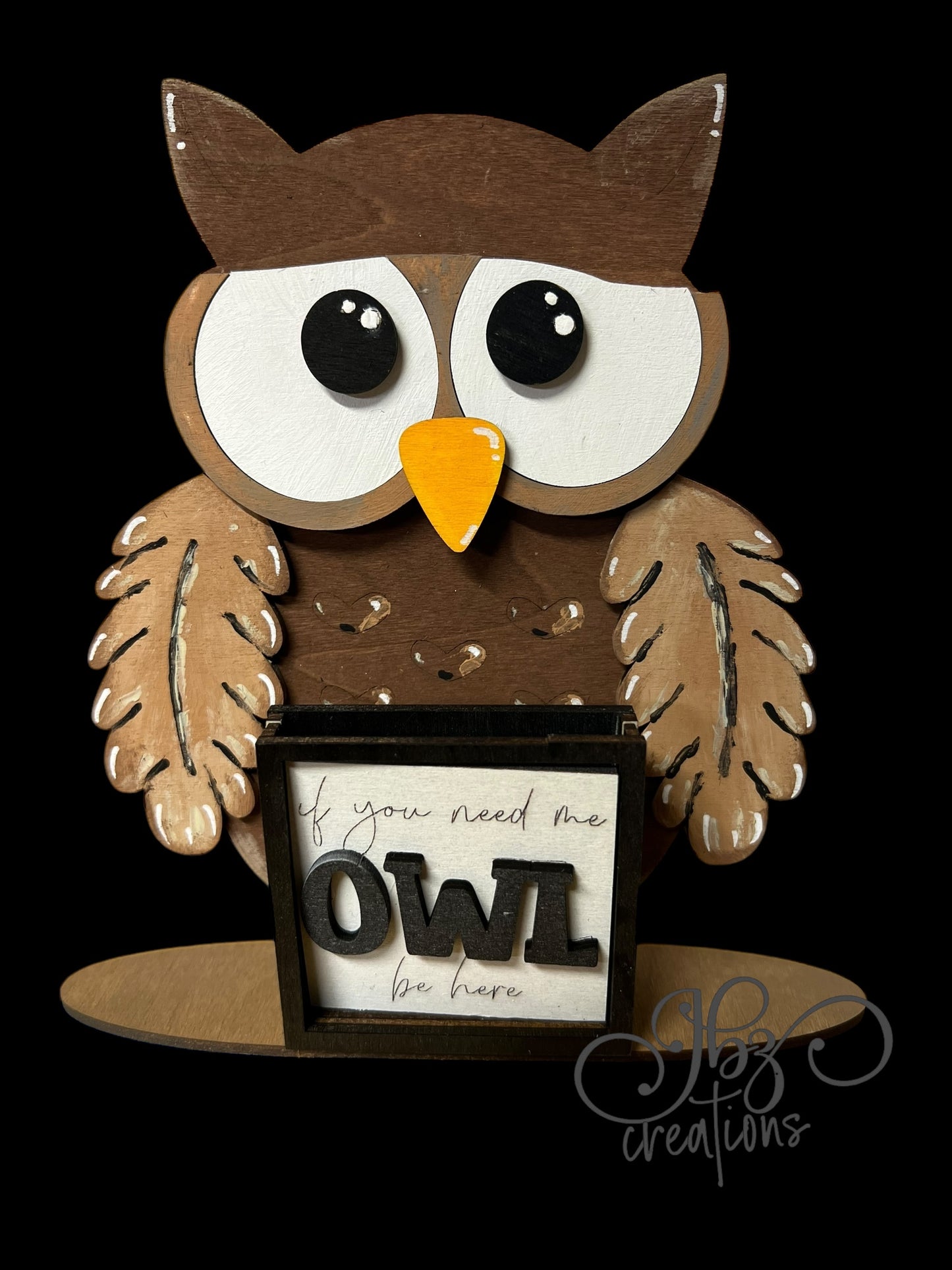 Farm Animal Owl with Interchangeable Seasonal Hats  Shelf Sitter Owl Decor Owl Decorations