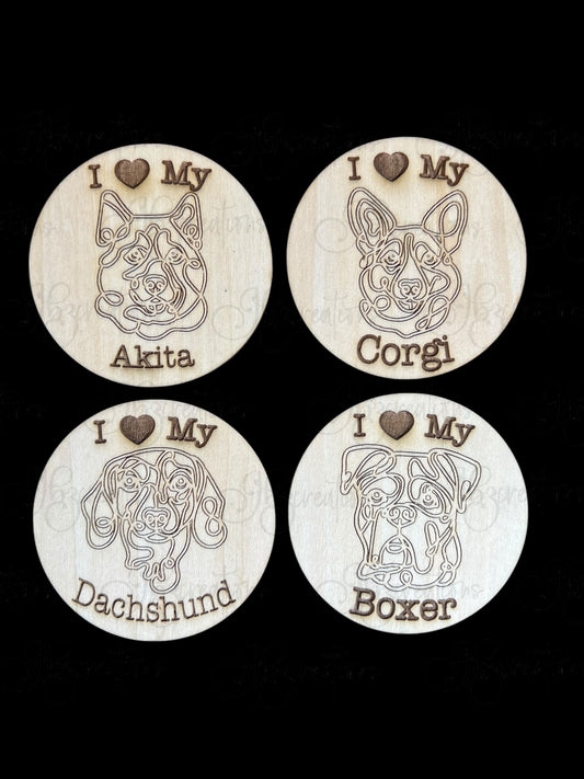 I love My Dog Magnet Personalized Breed Magnet Pet Owner Gift Dog Lover Magnet Dog Remembrance Magnet