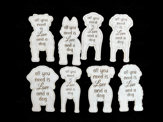 All You Need is Love and a Dog Magnet Personalized Breed Magnet Pet Owner Gift Dog Lover Magnet Dog Remembrance Magnet (Copy)