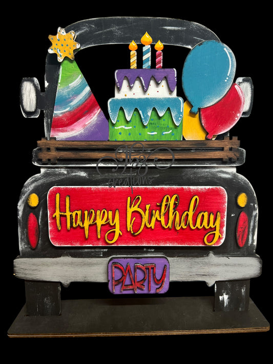 Happy Birthday Interchangeable Retro Truck ADD-ON ONLY Truck Inserts