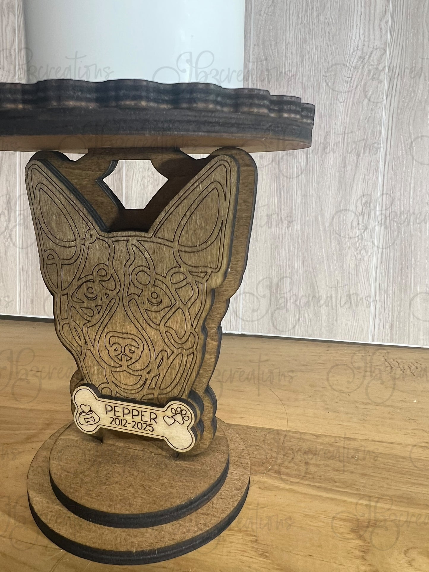 Dog with Bone Personalized Candle Holder Dog Lover Candle Holder Pet Remembrance Candle Holder