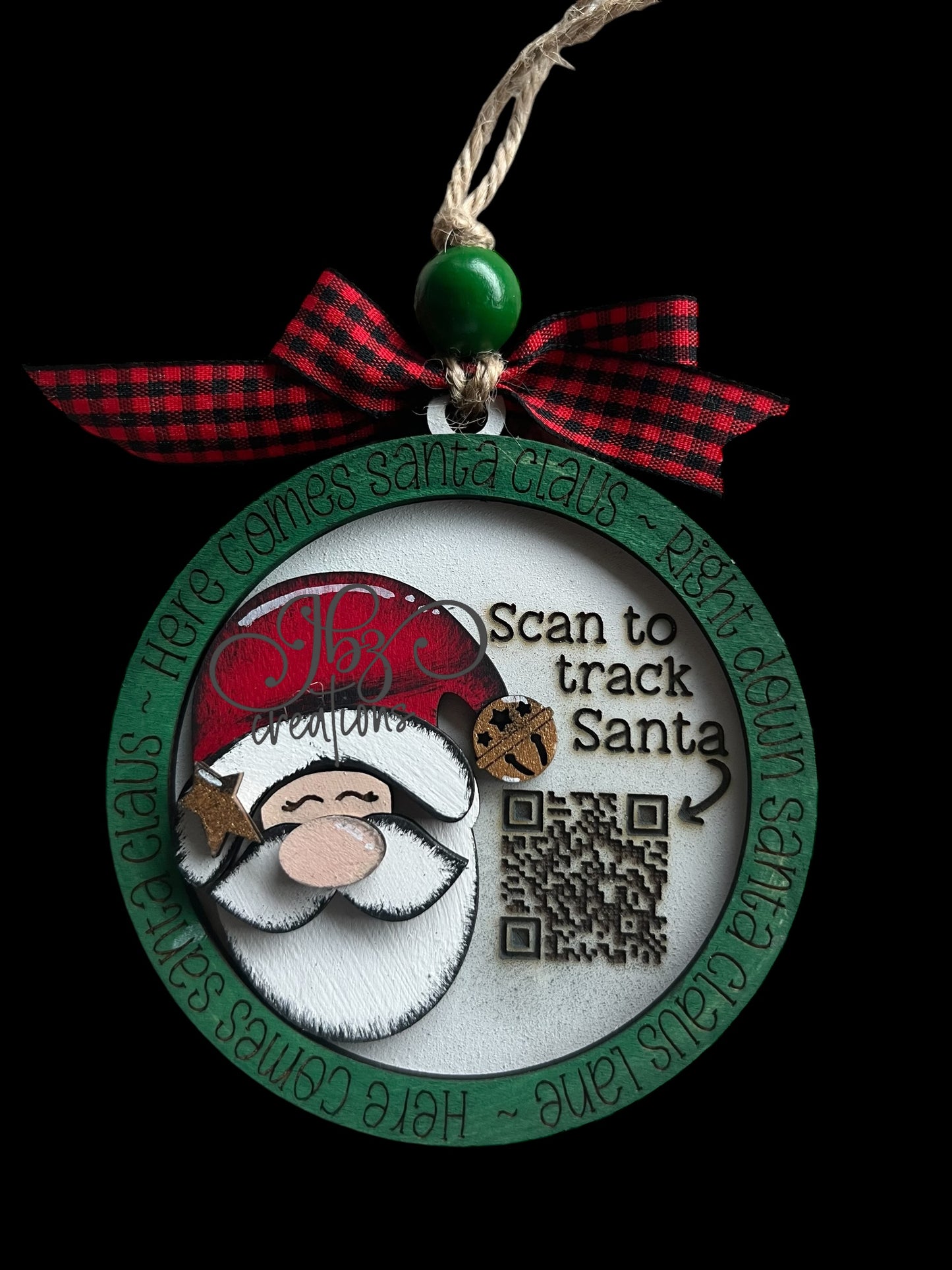 Scan to Track Santa Christmas Tree Ornament