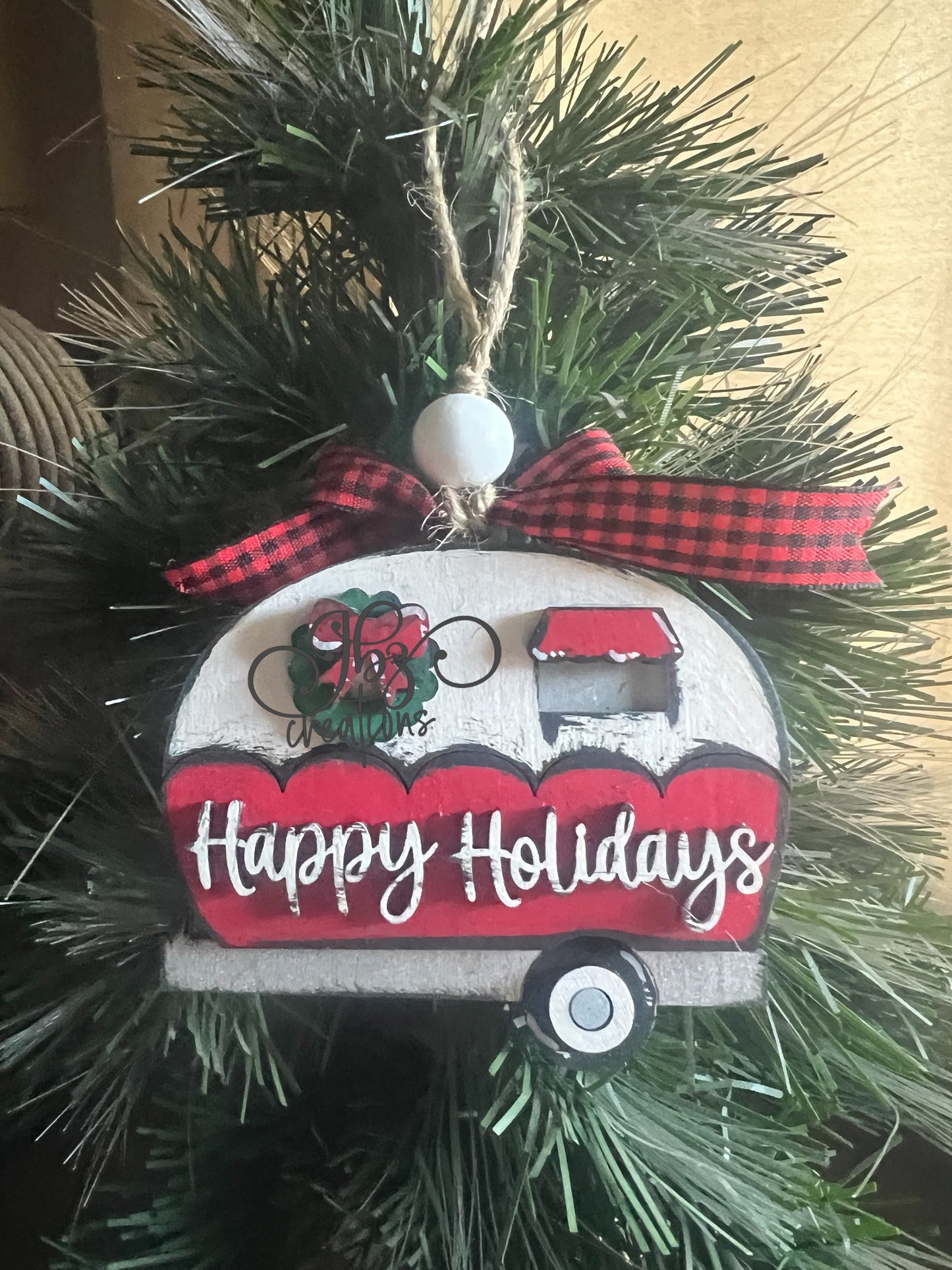 Retro Camper Christmas Ornament