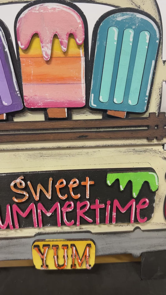 Sweet Summertime  Interchangeable Retro Truck ADD-ON ONLY Truck Inserts