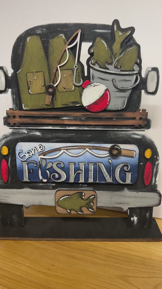 Gone Fishing Interchangeable Retro Truck ADD-ON ONLY Truck Inserts