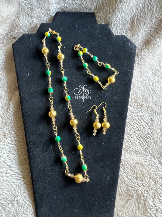 Green and Gold Necklace