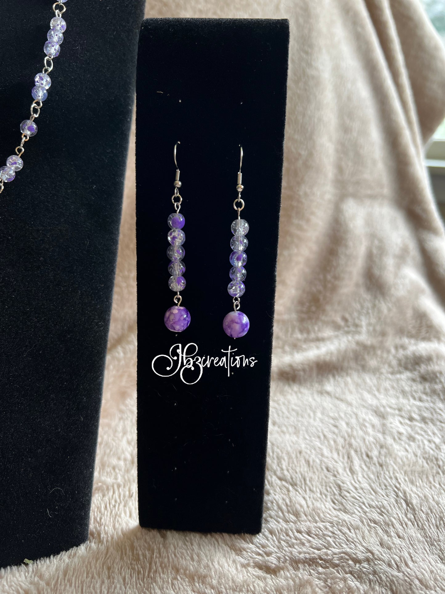 Purple Bead Jewelry Set