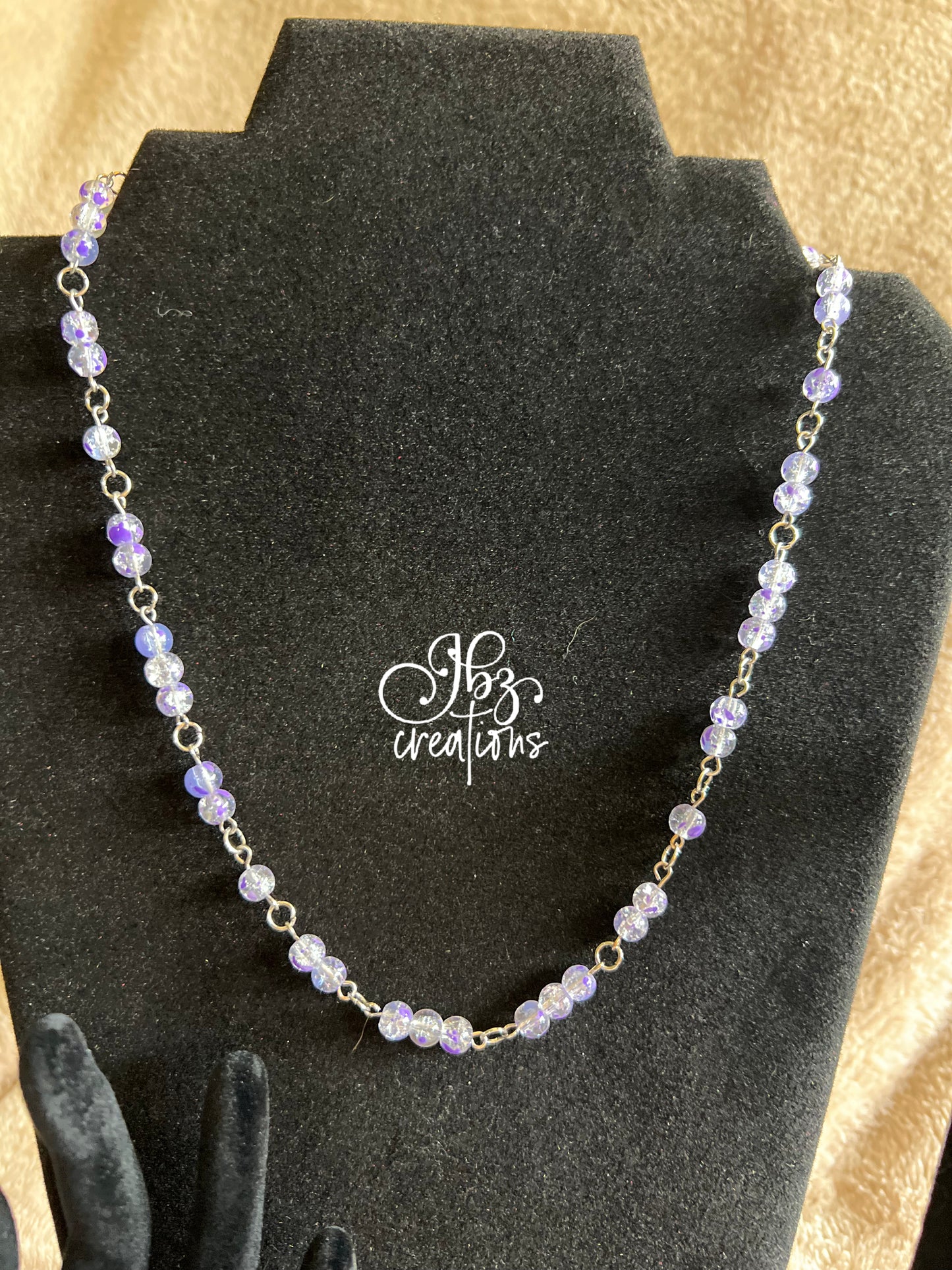 Purple Bead Jewelry Set