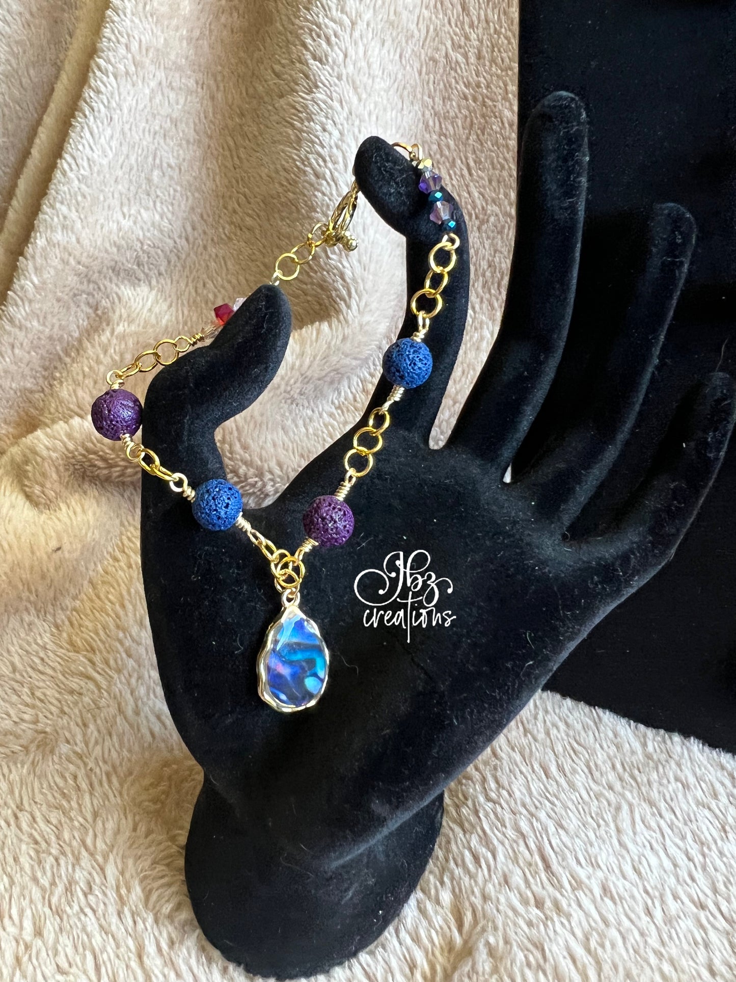 Teal, Purple and Gold Jewelry Set