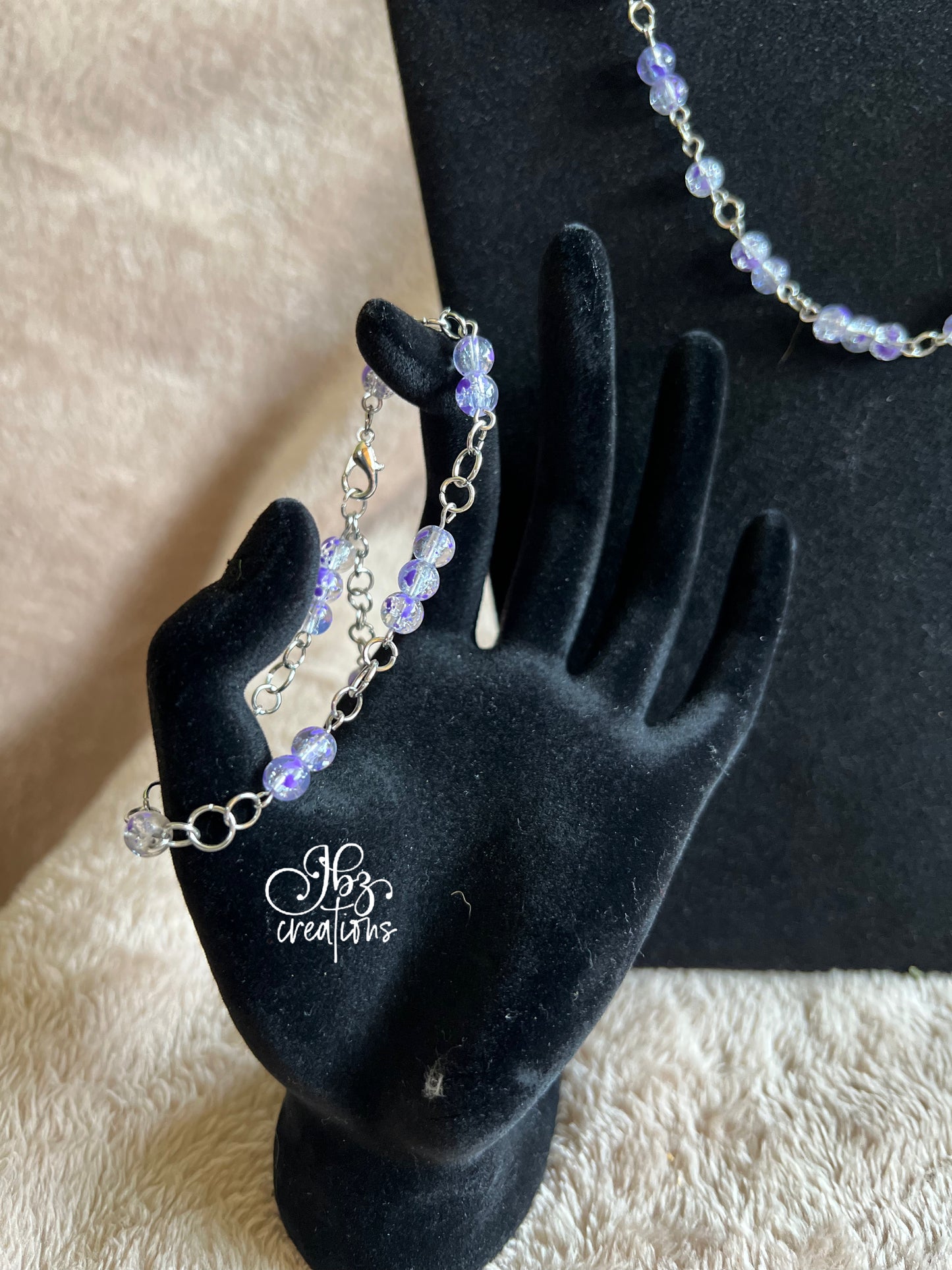 Purple Bead Jewelry Set