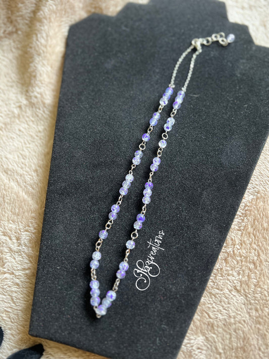 Purple Bead Jewelry Set